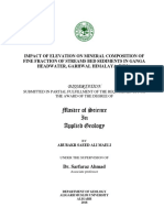 Master of Science in Applied Geology: Dissertation