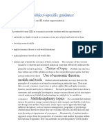 Economics: Subject-Specific Guidance: Use of Economic Theories, Models and Tools