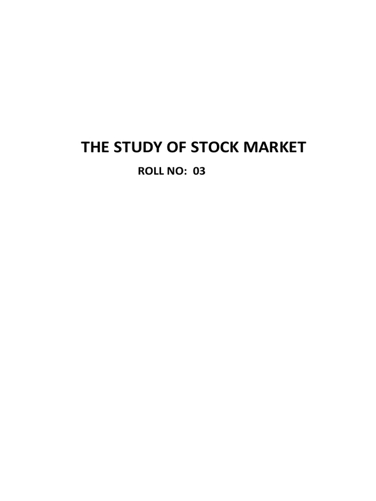 case study on stock market pdf