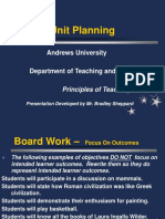Unit Planning: Andrews University