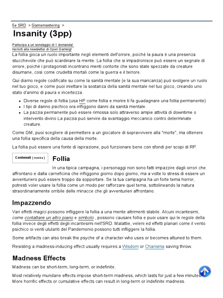Insanity 5th Edition | PDF