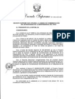 Decreto Supremo #009-2018-MC, Que Aprueba Agenda de Conmemoración Del Bicentenario de La Independencia Del Perú