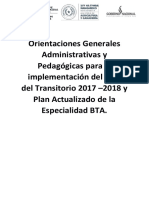 Orientaciones Generales para La Implementaciã N Del Bta 2017 - 2018