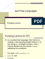 Context-Free Languages: Pumping Lemma