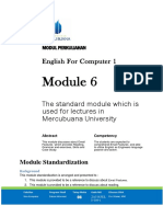 English For Computer 1: The Standard Module Which Is Used For Lectures in Mercubuana University