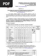 www.kvsangathan.nic.in – Kendriya Vidyalaya Sangathan Recruitment