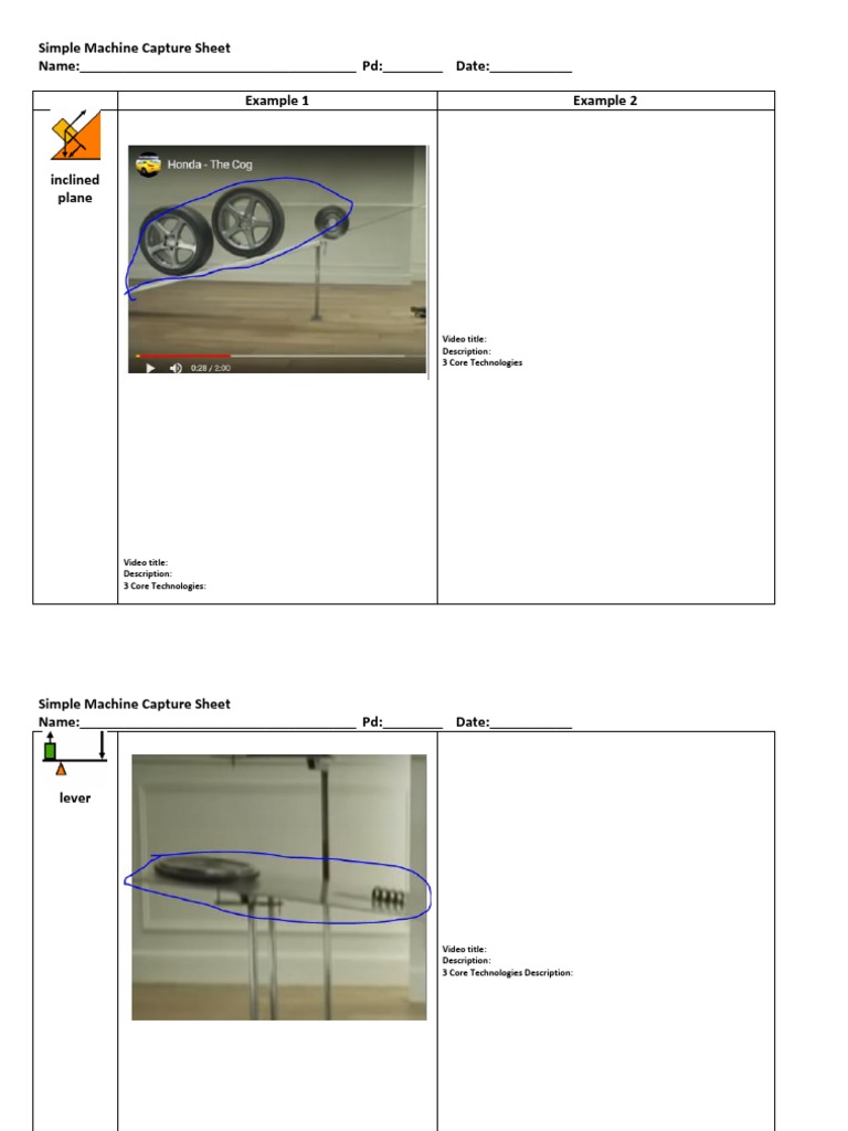 Simple Machines Worksheet | PDF | Computers