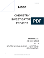 Aisse Chemistry Investigatory Project: Ashish Kumar Xii - A Kendriya Vidyalaya No. 1, Sector-30, Gandhinagar