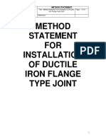 Method Statement of Installation of Ductile Iron Flange