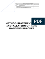 Method of Statement Hanging Bracket