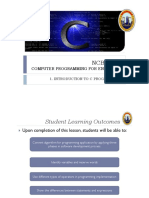 Computer Programming For Engineers: 1. Introduction To C Programming