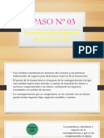 Determinación del precio transacción