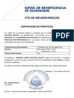Certificado de Prácticas Neurociencias