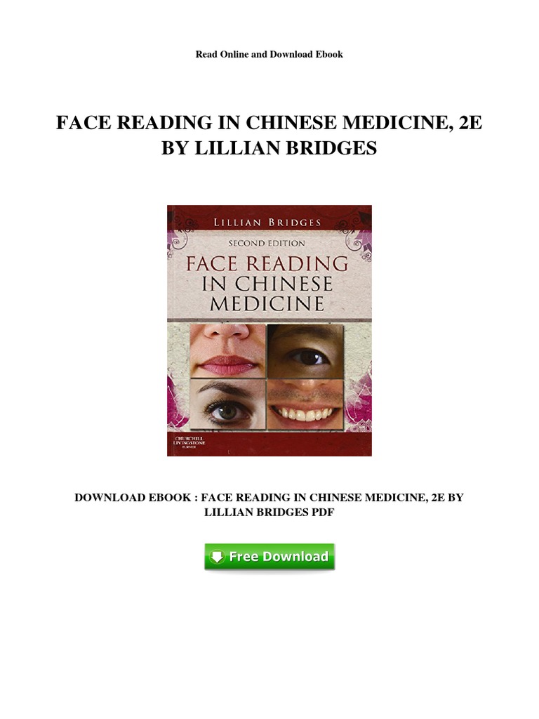 Face Reading in Chinese Medicine 2e by Lillian Bridges PDF Traditional Chinese Medicine Books