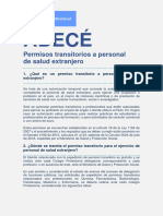 Abece Permisos Transistorios Personal Salud