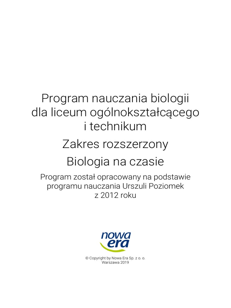 Program Nauczania Zintegrowanego Nowa Era