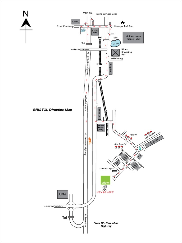 BRISTOL Direction Map
