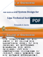 An Electrical System Design For Lipa Technical Institute: Fernando A. Garcia
