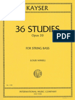 Kayser - 36 Studies For String Bass - Louis Winsel