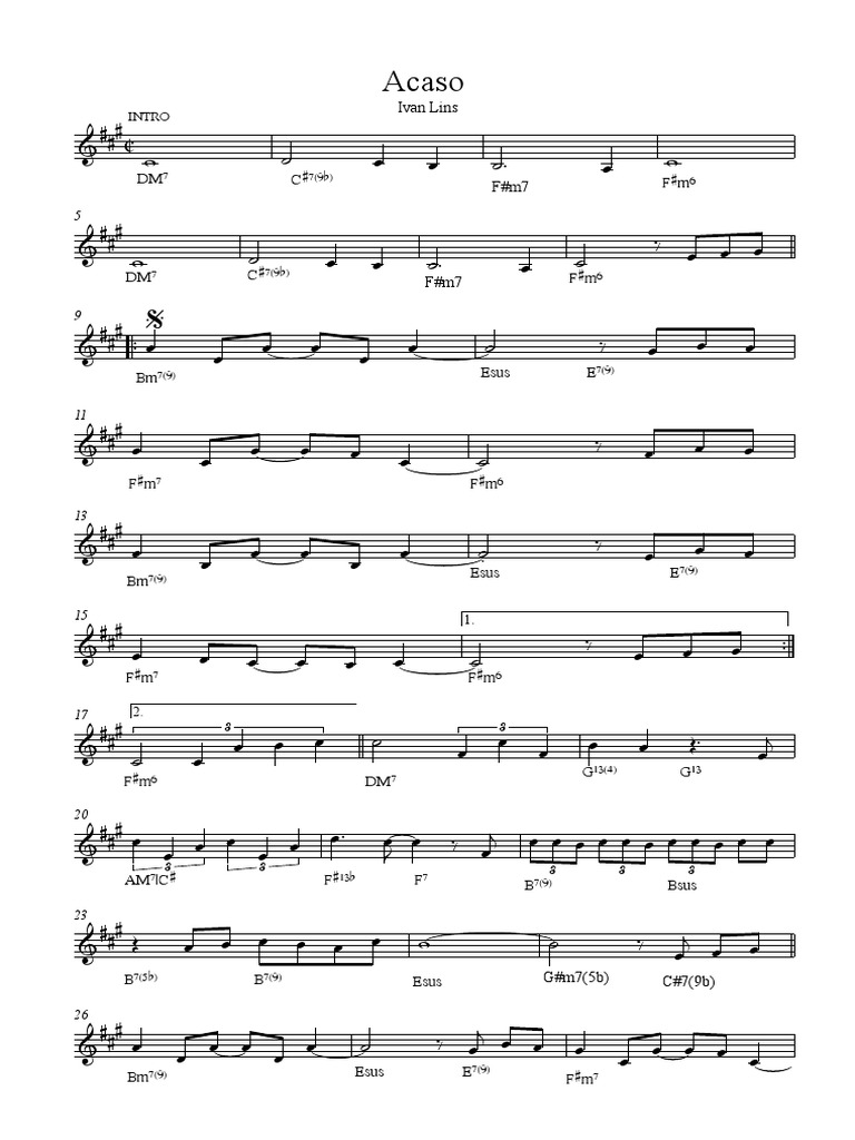 Ivan Lins: Acaso Songbook PDF | PDF