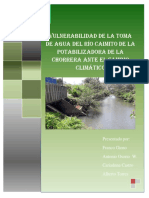 Vulnerabilidad de La Toma de Agua Del Río Caimito de La Potabilizadora de La Chorrera Ante El Cambio Climático