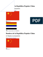 Bandera de la República Popular China: roja con 5 estrellas amarillas