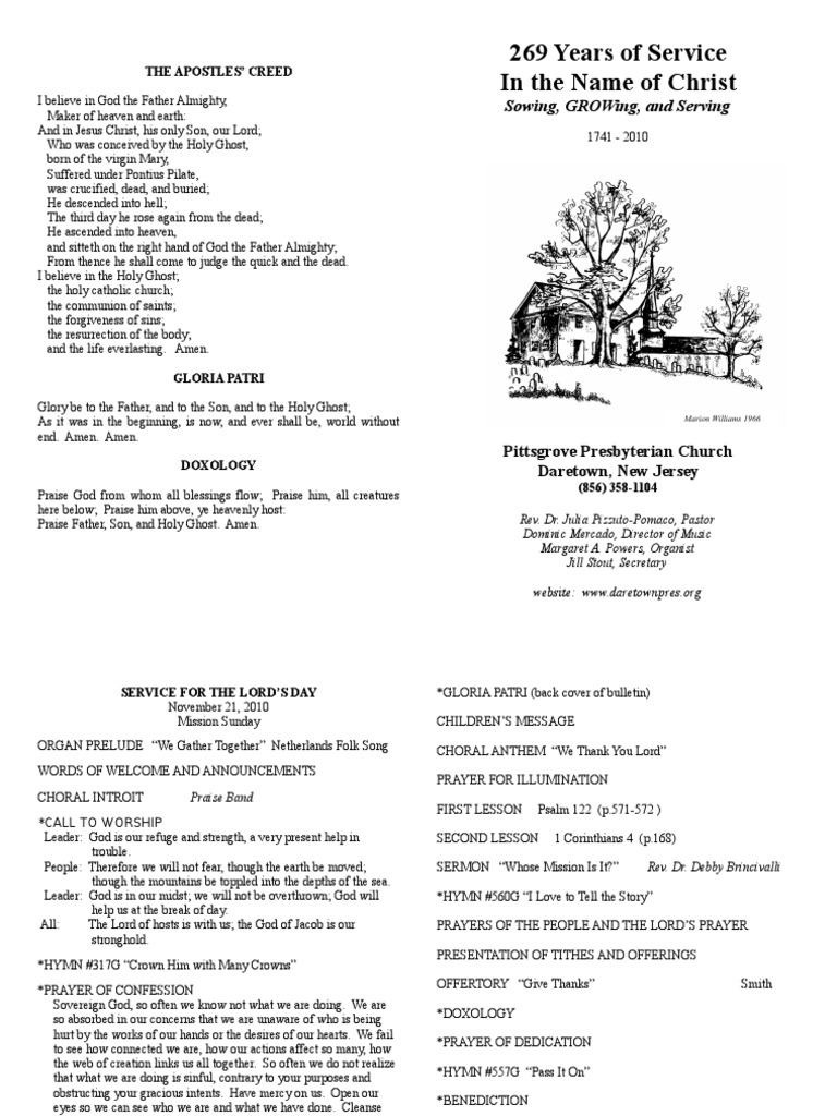 Apostles' Creed and Mission Sunday Service | PDF | Religious Behaviour ...
