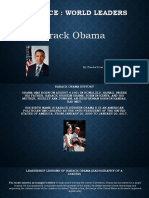 Evidence: World Leaders: Barack Obama