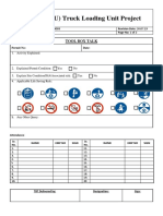 (TLU) Truck Loading Unit Project: Tool Box Talk