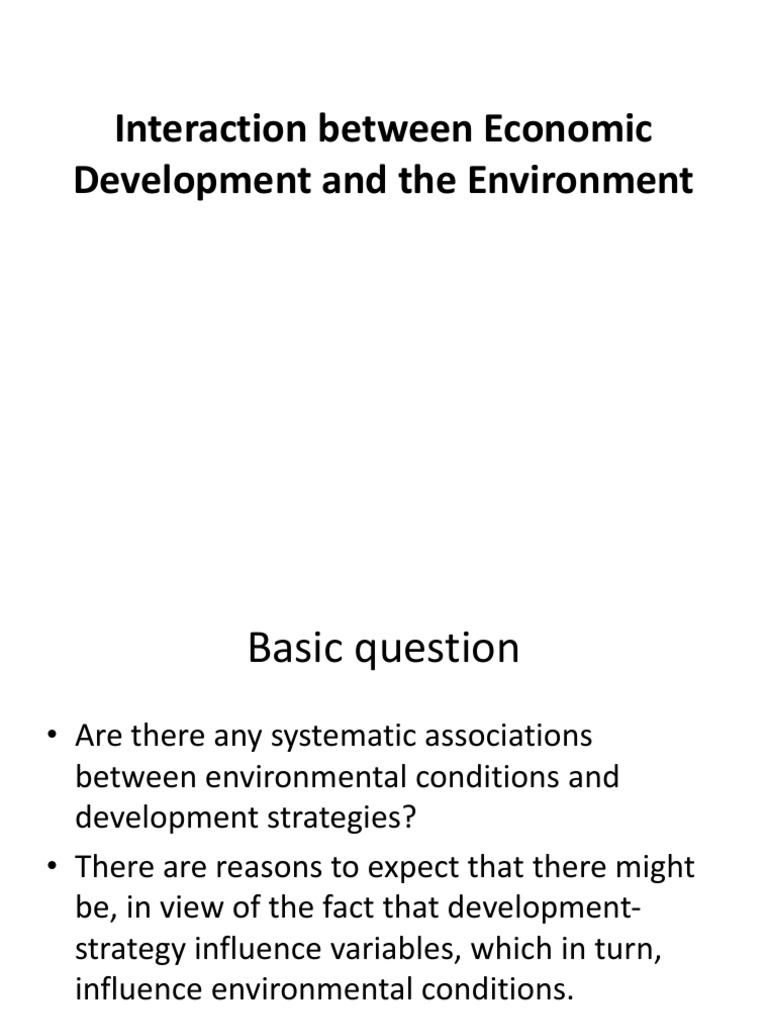 Economic Development and Environmental Impact | PDF | Deforestation ...