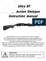 Ultra 87 Pump Action Shotgun Instruction Manual: Important!