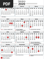 Calendario Pdf 2018 Con Dias Feriados Chile