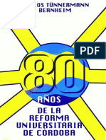 Ochenta Años de La Reforma Universitaria de Córdoba PDF