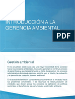 Introducción a la Gerencia Ambiental: Gestión ambiental y políticas