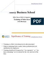 Amity Business School: Training of Sales Force