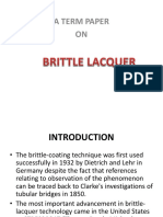 The Brittle-Coating Technique Was First Used Successfully in