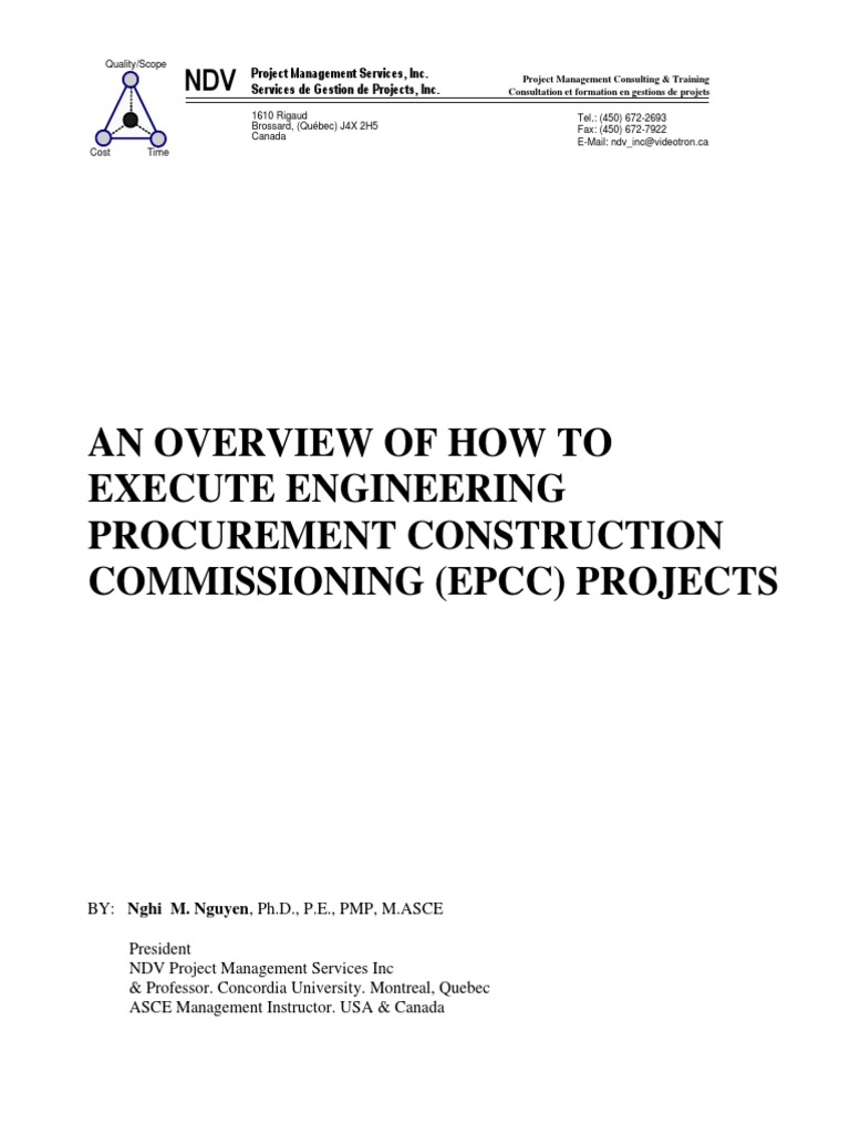 EPCC Project Execution Guide | PDF | Project Management | Specification ...