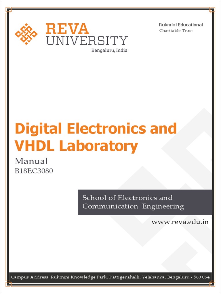 Digital Electronics & VHDL Lab Manual | PDF | Logic Gate | Boolean Algebra
