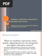 Obile Computing Devices in Higher Education: Student Perspectives On Learning With Cellphones, Smartphones & Social Media