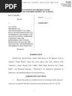 Roy Moore Lawsuit Against Highway 31