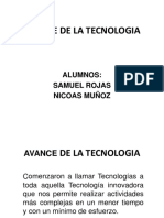 Avance de La Tecnologia Nicolas Ysamuel