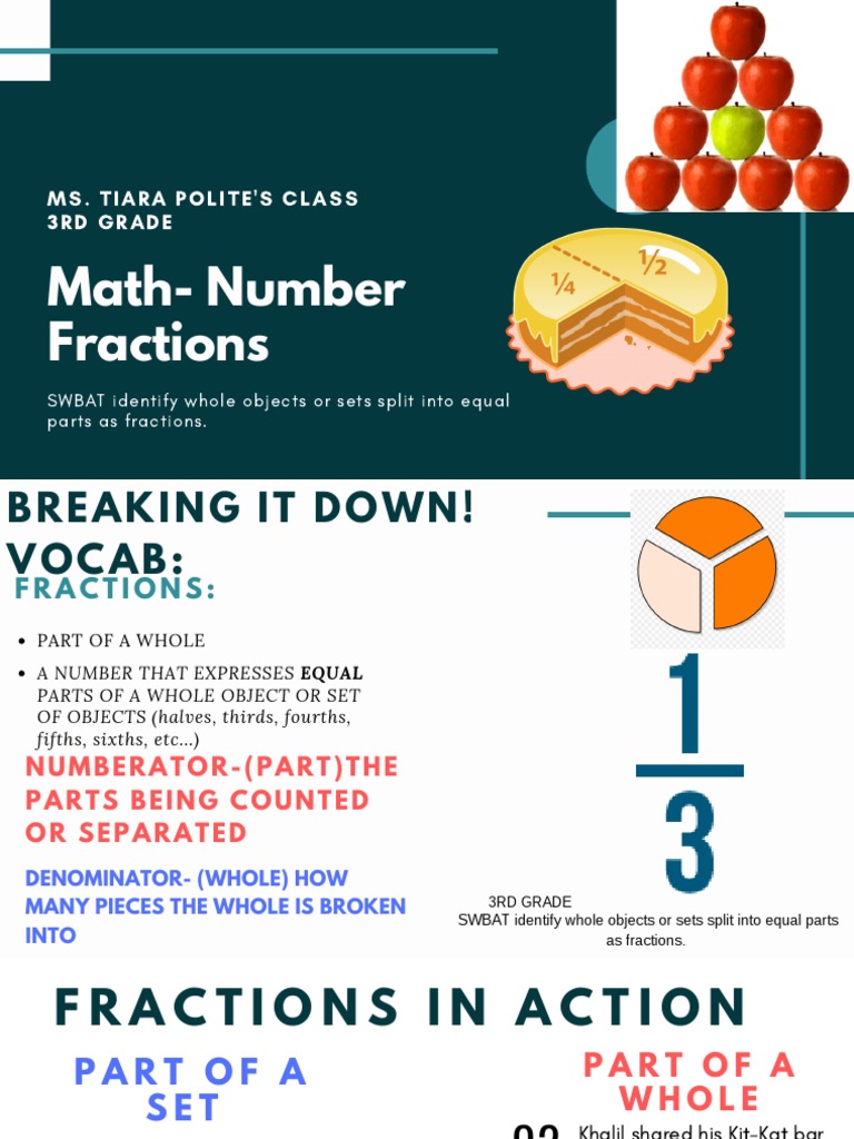 3rd Grade Math: Understanding Fractions | PDF | Fraction (Mathematics ...