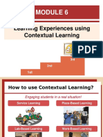 Learning Experiences Using Contextual Learning