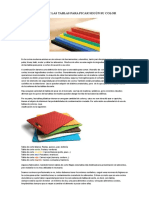 Clasificación de Las Tablas para Picar Según Su Color