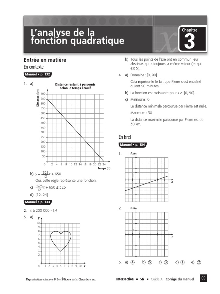 Point De Mire Secondaire 3 Corrige Pdf CH03 Corrigé (SN) | PDF | Fonction (Mathématiques) | Concepts mathématiques