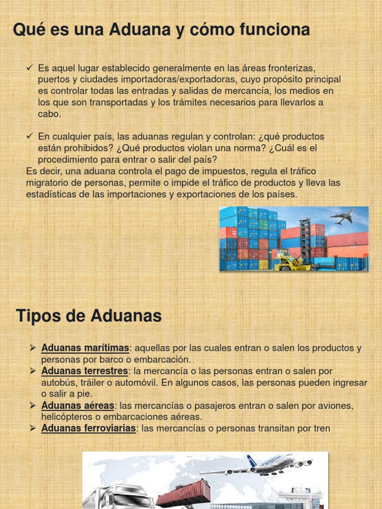 Funcionamiento de las Aduanas y Tipos | PDF | aduana | El comercio ...