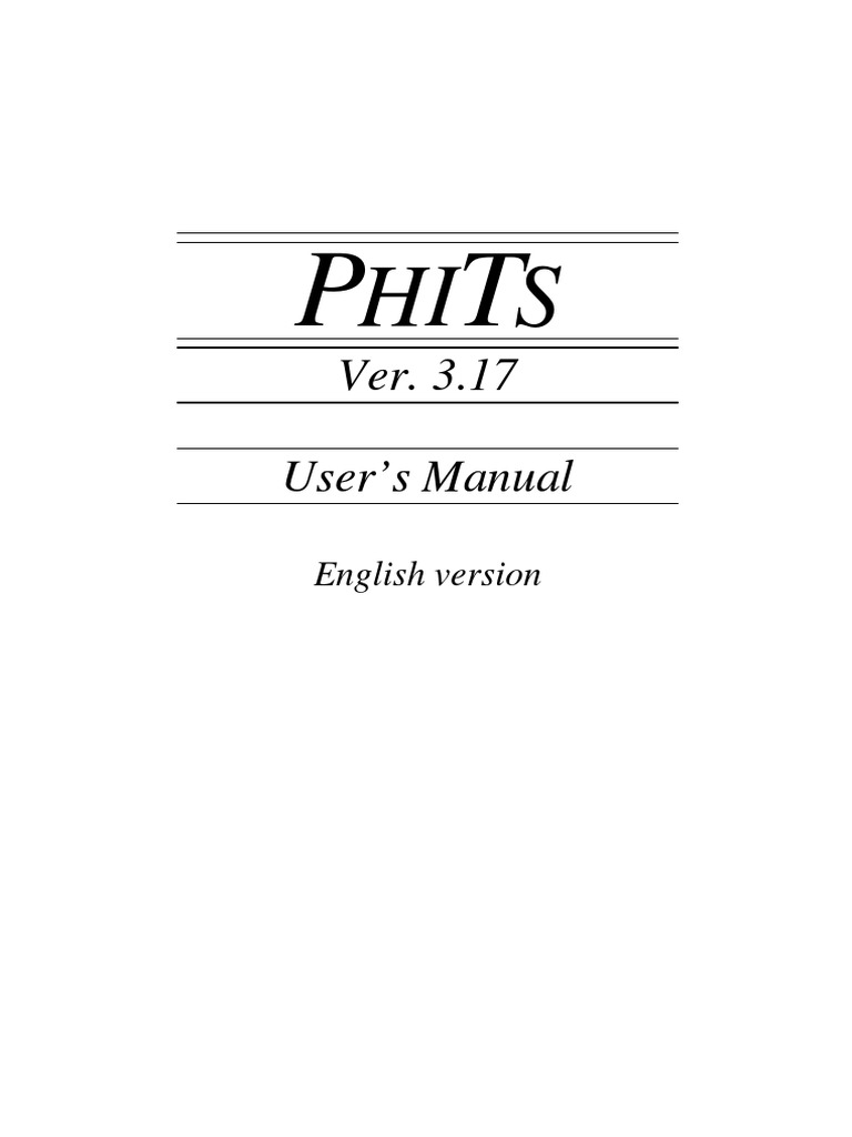 PHITS User Manual Ver. 3.17 | PDF | Nuclear Reaction | Message Passing ...