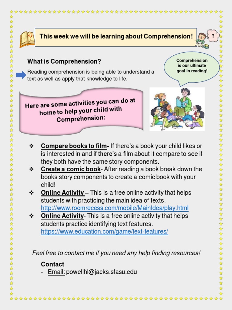 Activities to Enhance Reading Comprehension | PDF