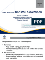 Modul 7 - Kepemimpinan Dan Kekuasaan