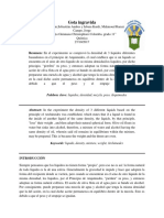 Densidad de líquidos: gota ingrávida en mezcla hidroalcohólica